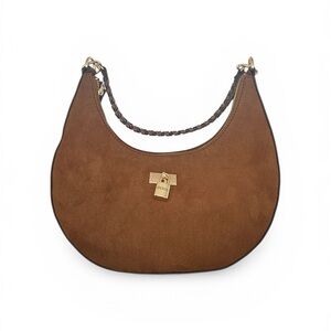 Guess Brown Suede Hobo Bag